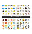 set of icons in different style - isometric flat vector image