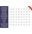 camping set icon editable thin line vector image vector image