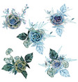 collection succulents in compositions vector image vector image