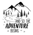explore adventure hand drawing vector image vector image