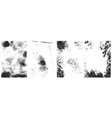 set grunge textures isolated on white vector image vector image