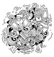 africa hand drawn cartoon doodles funny design vector image