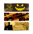 set banners halloween sale with decoration vector image