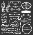 vintage floral frames and lines elements vector image