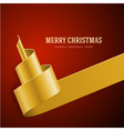 christmas golden tree from ribbon vector image vector image
