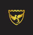 modern flaming phoenix logo designs template vector image vector image