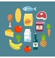 online supermarket foods flat concept vector image vector image