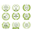 set of laurel wreath templates vector image