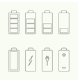 icons battery charge indicator vector image vector image