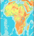 physical africa map vector image