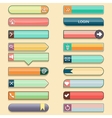 set of web buttons with space for text in retro vector image