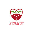 abstract logo template strawberry vector image vector image