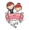 cute married couple isolated icon design vector image