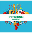 fitness industry social media banner vector image vector image