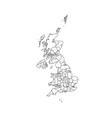 uk political map of administrative divisions vector image