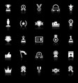 winner icons with reflect on black background vector image vector image