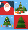 christmas and happy new year greeting card set vector image vector image