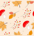 seamless autumn pattern vector image vector image
