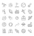 space icons set vector image