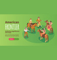 wild west horizontal banner vector image