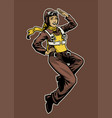 world war 2 women military pilot vector image vector image