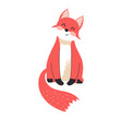 cute fox flat vector image