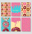 donut food card vector image vector image
