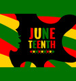 juneteenth banner african american holiday vector image vector image