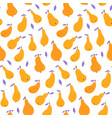 sweet yellow pears seamless pattern background vector image vector image