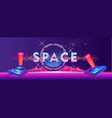 futuristic horizontal banner retro joystick vector image