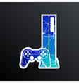 game controller icon video gaming electronics vector image