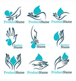 hands and water vector image vector image