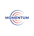 simple momentum ripple wave logo design template vector image vector image