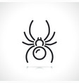 spider thin line icon isolated vector image vector image