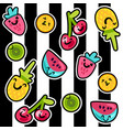 summer fruits patterns vector image vector image