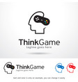 think game logo template vector image