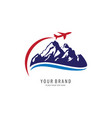 travel symbol logo vector image vector image