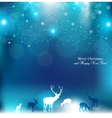 beautiful christmas background with reindeer vector image