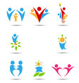 human icons and symbols vector image