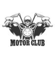 motor club emblem death on a motorcycle in glasses vector image vector image