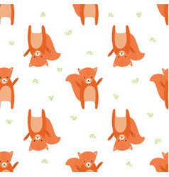Seamless pattern cute squirrel Royalty Free Vector Image