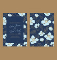wedding invitation floral background vector image vector image