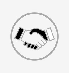 Business handshake icon Royalty Free Vector Image