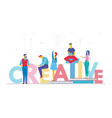 creative business team - flat design style vector image