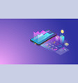 mobile data analysis research planning statistics vector image vector image