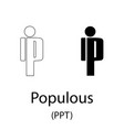 populous black silhouette vector image