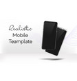 realistic white and black smartphone mock up vector image vector image