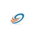 round curve abstract logo vector image vector image