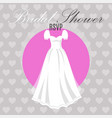 bridal shower dress on hearts vector image vector image