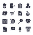 different icons simple icons for apps vector image